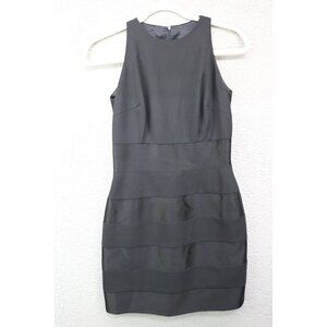 Laundry by Shelli Segal Black Satin Sleeveless Dress-Size 2-New w/Tags